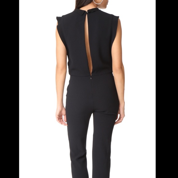 IRO black loco v-neck jumpsuit with scalloped edge - Picture 4 of 10